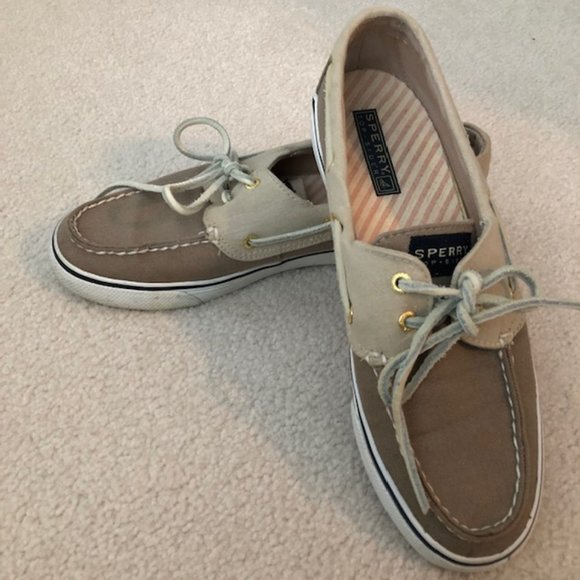 SPERRY Top Sider 2-Eye Boat Shoes in tan colour EUC, Size 7.5 - Picture 10 of 15